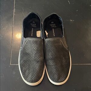 *SOLD* Time and Tru Women’s Perforated Black Slip-On Loafers